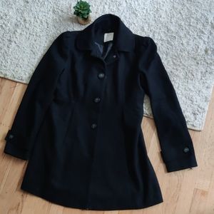 Black Wool Pea Coat from Urban Outfitters
